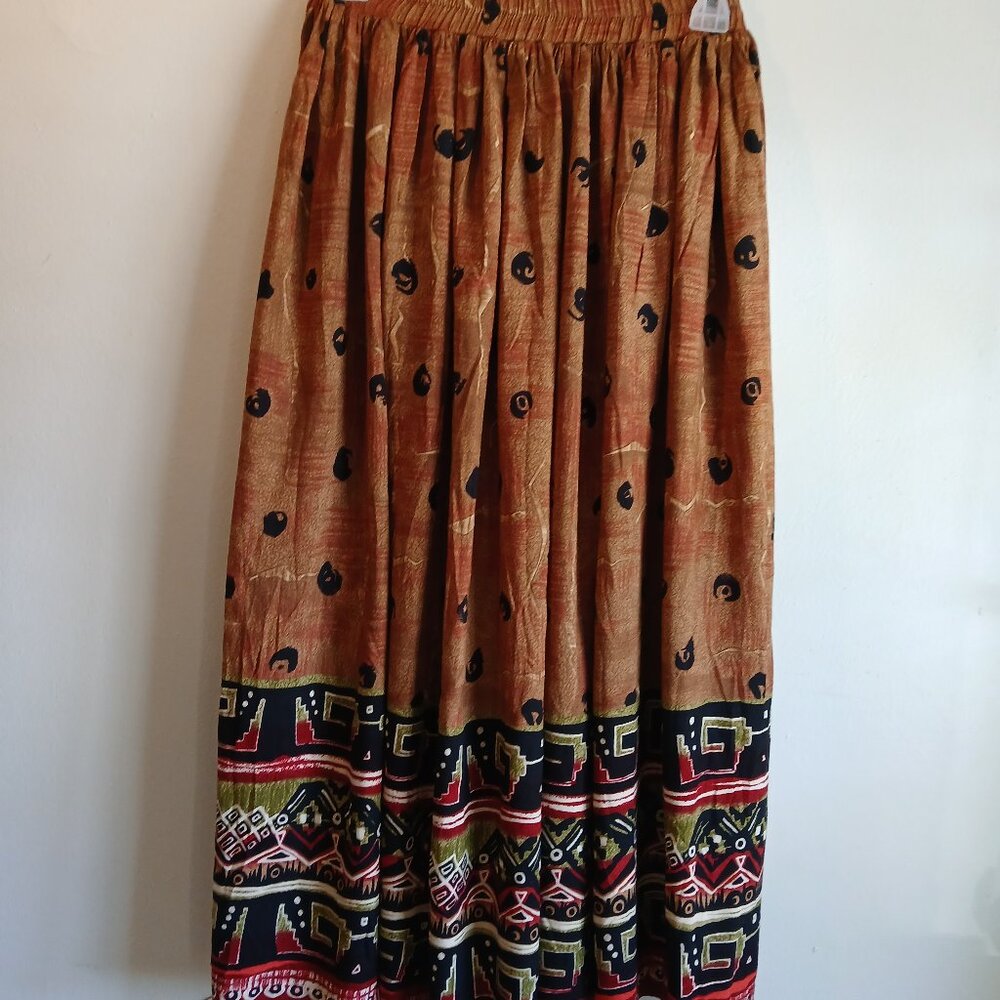 STONEBRIDGE Petites brown and black long skirt. Ready to wear for any function.